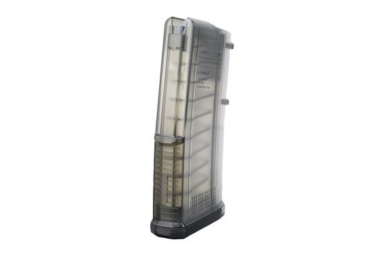 20-round translucent polymer AR-15 20-round magazine.